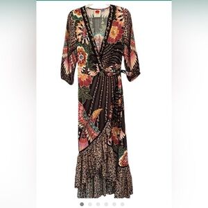 FARM Rio Multicolor Floral Long Sleeve Dress